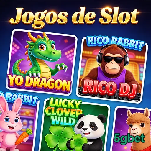 Variedade de jogos de slot da 5gbet exibidos em celular.