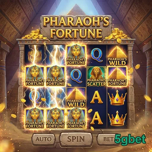 Jogo Pharaoh's Fortune na 5gbet com símbolos e recursos VIP.