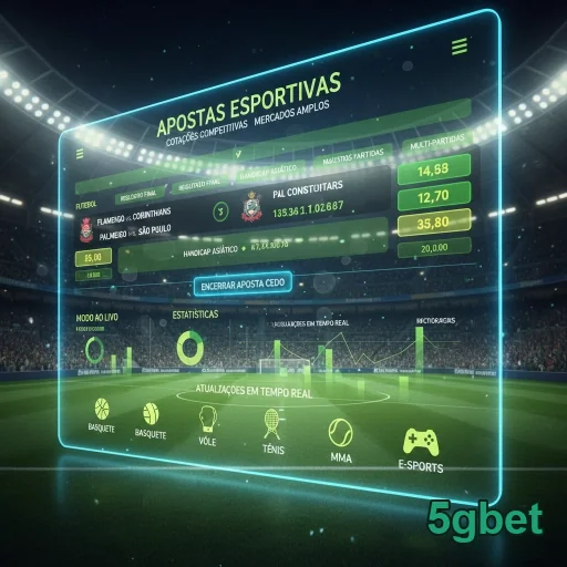 Tela de interface de apostas esportivas na 5gbet.