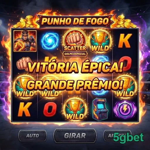 Tela do jogo Punho de Fogo na 5gbet, destacando prêmios.
