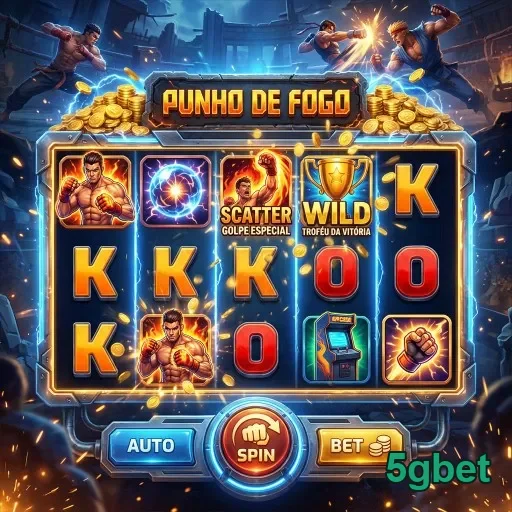 Ilustração de slot com tema de artes marciais no 5gbet.