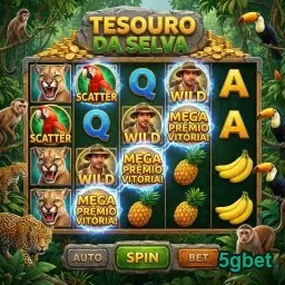Slot do jogo Tesouro da Selva disponível na 5gbet.
