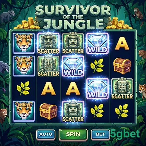 Tela do jogo 'Survivor of the Jungle' na 5gbet.