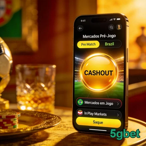Tela de celular da 5gbet mostrando opções VIP e saque.