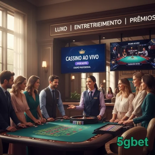 Jogadores no cassino ao vivo da 5gbet com dealer e mesas.