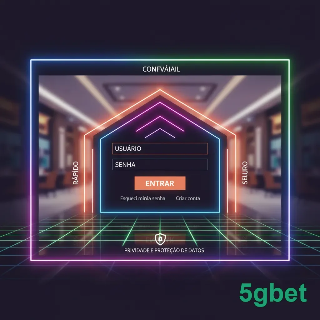 Tela de login da 5gbet com foco em segurança e agilidade.
